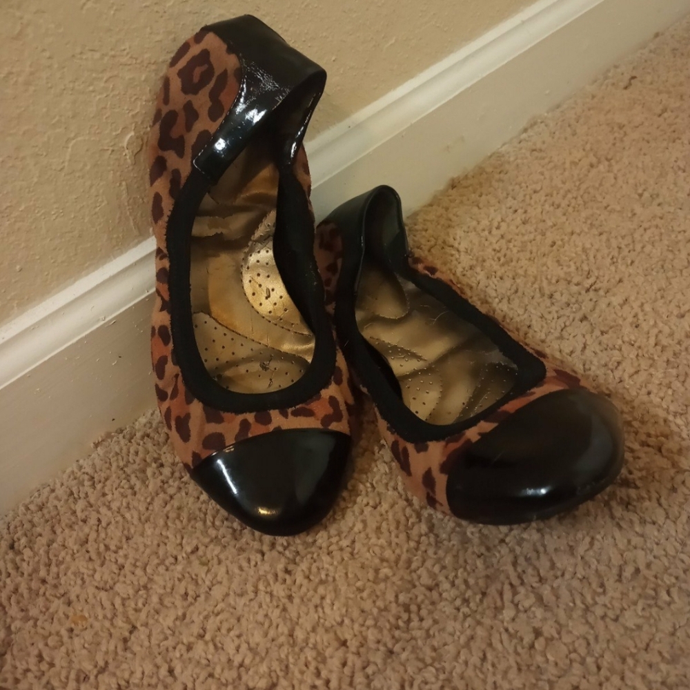 Faux Leopard Flats